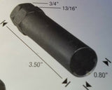 Open-End Spline Lug Nuts 1/2x20 Acorn Conical Seat 1/2 inch x 20 lugnuts 1 Key