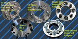 5x98 to 5x100 / 60mm US Made Wheel Adapters 1" Thick 12x1.5 Lug Studs Billet Spacers x2